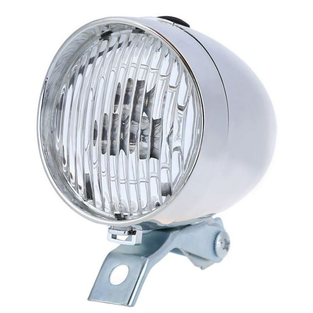 Retro Bicycle Bike 3 LED Front Light Headlight Vintage Flashlight Lamp